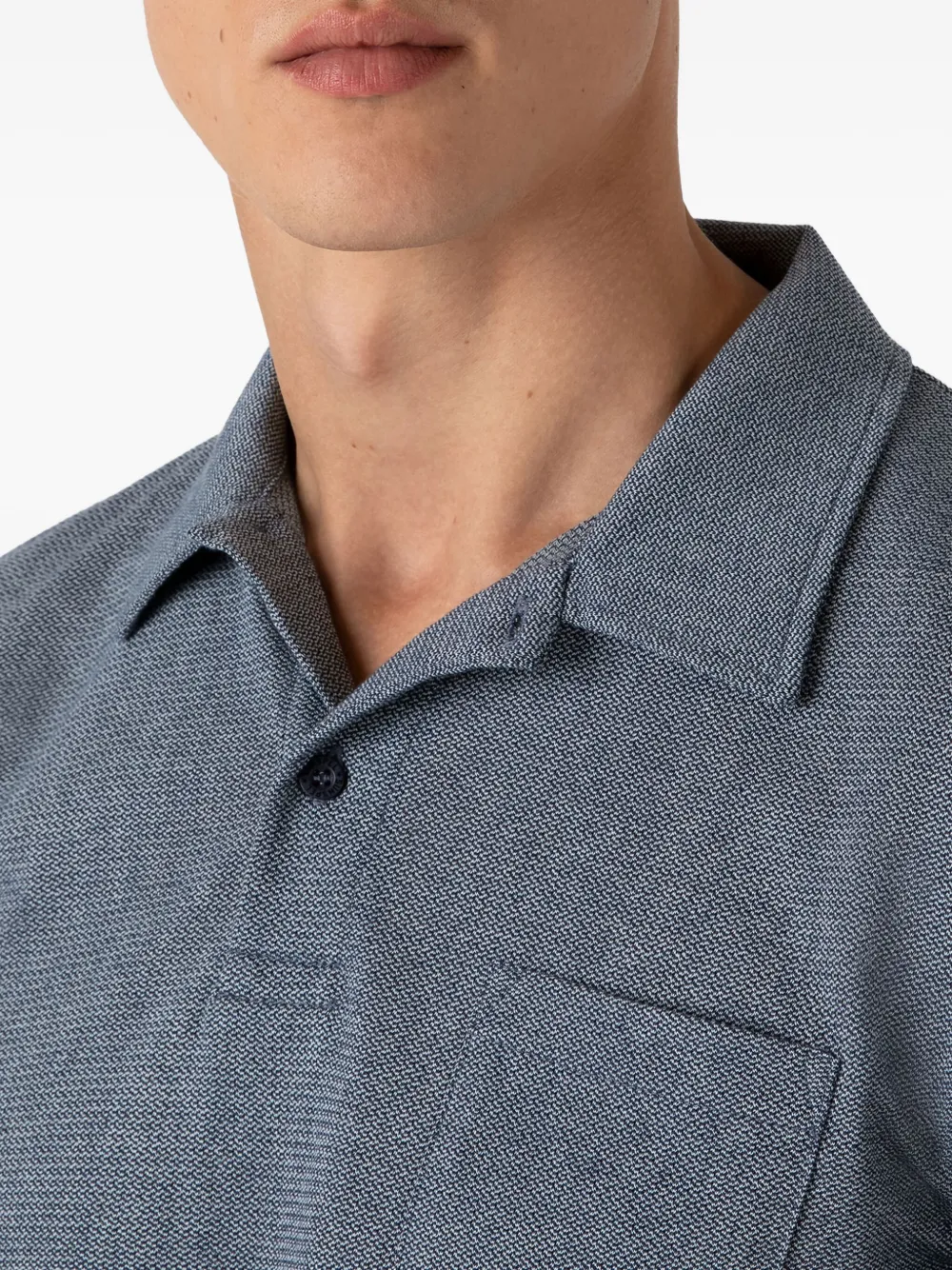 Sunspel Poloshirt met borstzak Blauw