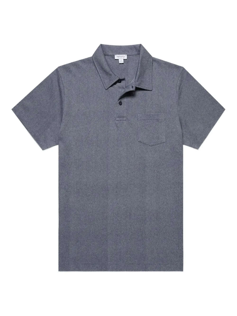 Sunspel Poloshirt met borstzak Blauw