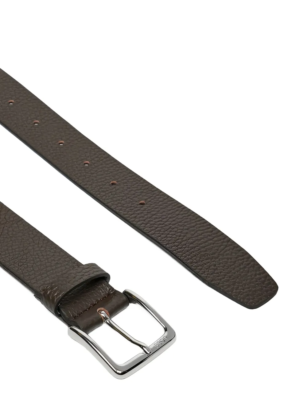 BOSS Leren riem Bruin
