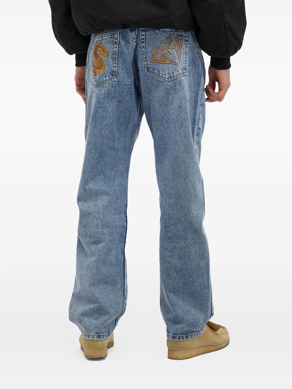 Billionaire Boys Club diamonds & dollars jeans Blauw