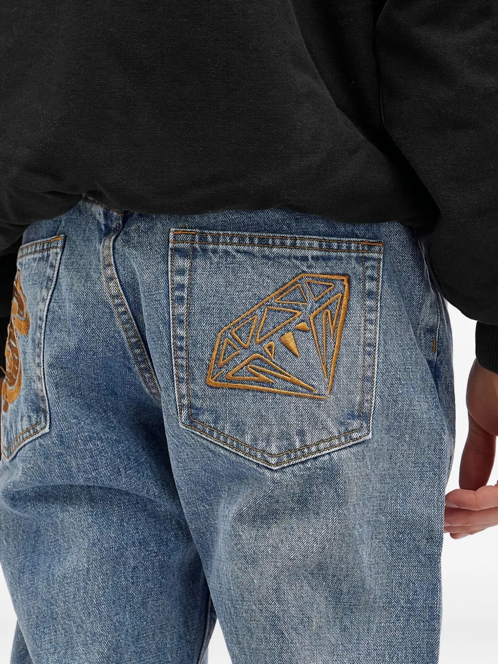 Billionaire Boys Club diamonds & dollars jeans Blauw