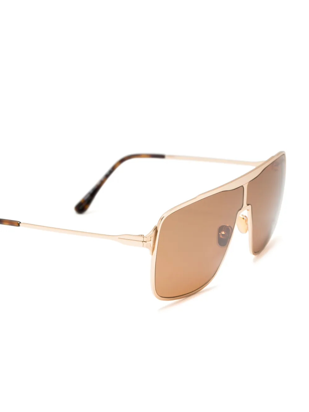 TOM FORD Zonnebril met platte glazen Bruin