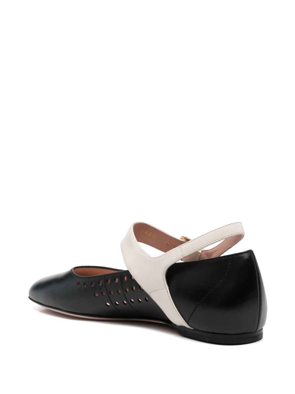 Bally Ballerina's met geperforeerd detail Zwart