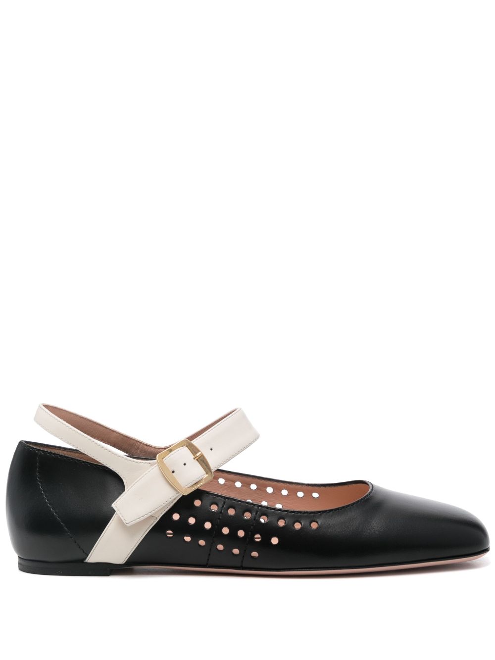 Bally Ballerina's met geperforeerd detail Zwart