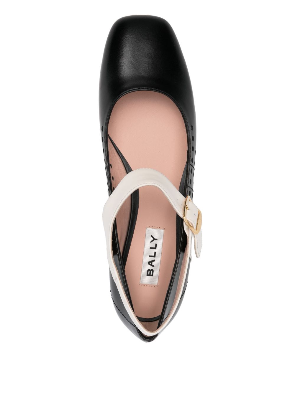 Bally Ballerina's met geperforeerd detail Zwart