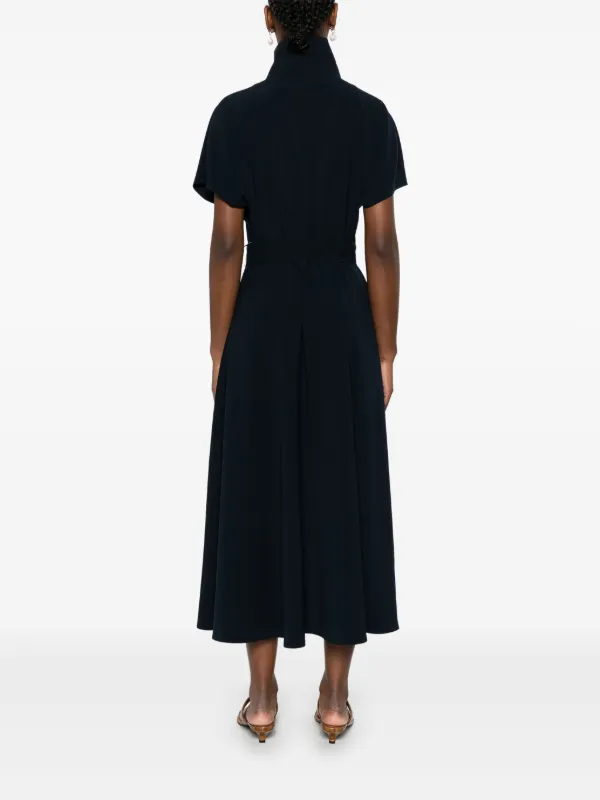 knee length dresses for ladies Fit and Flare Squares on Tulle Midi Dress – Akris EU main image 0