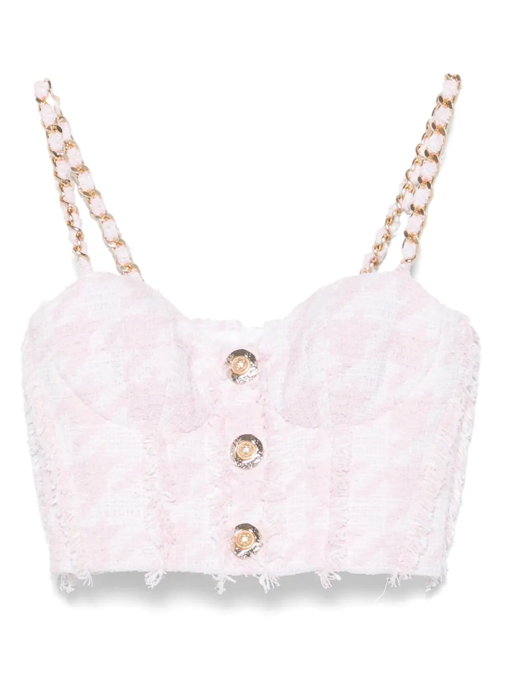Balmain Tweed top Roze