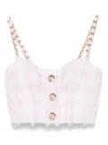 Balmain tweed bralette top - Pink