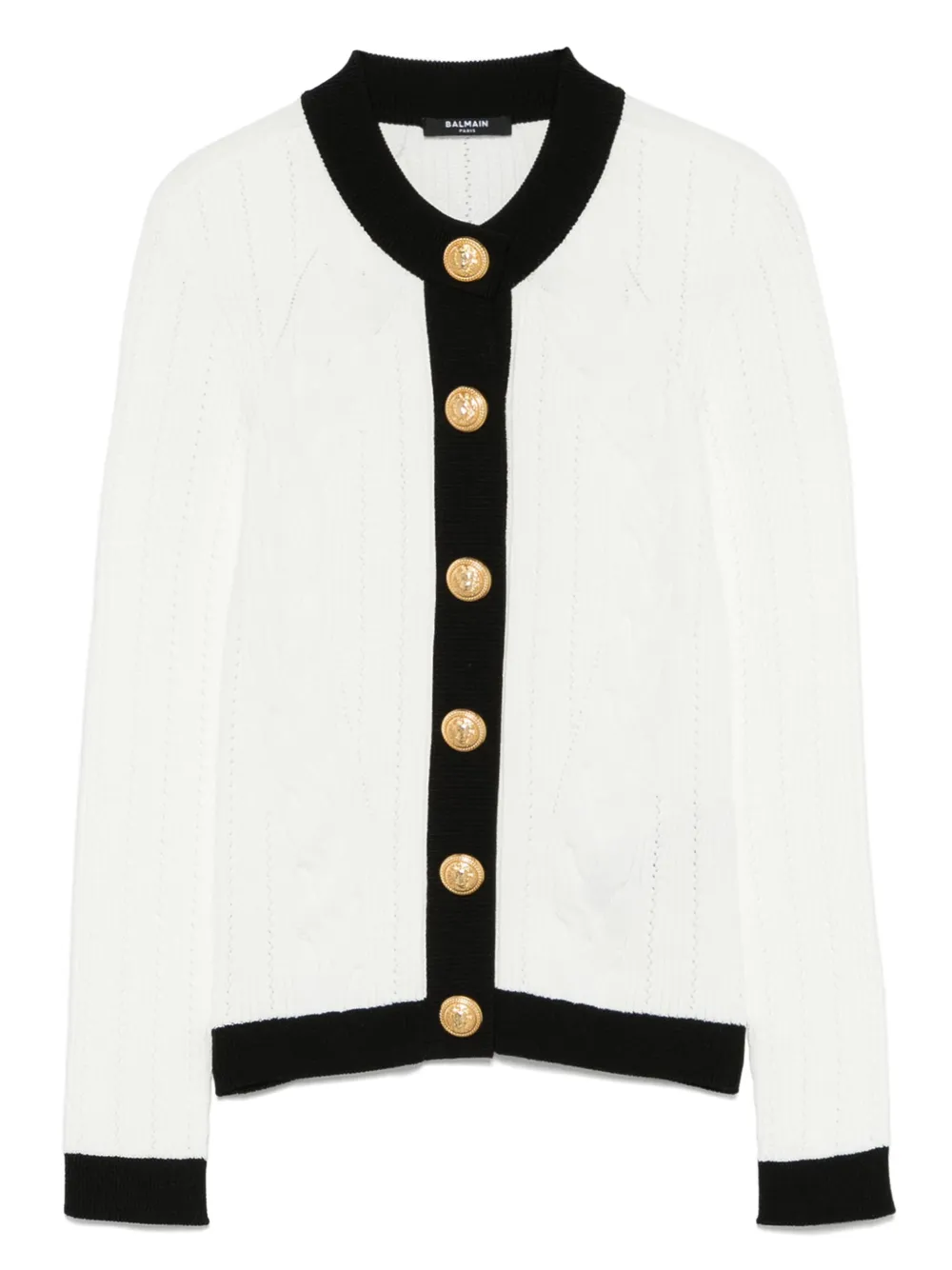 Balmain Tweekleurig vest Wit
