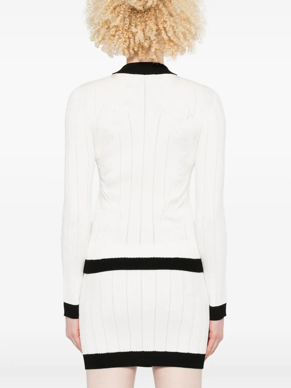 Balmain Tweekleurig vest Wit