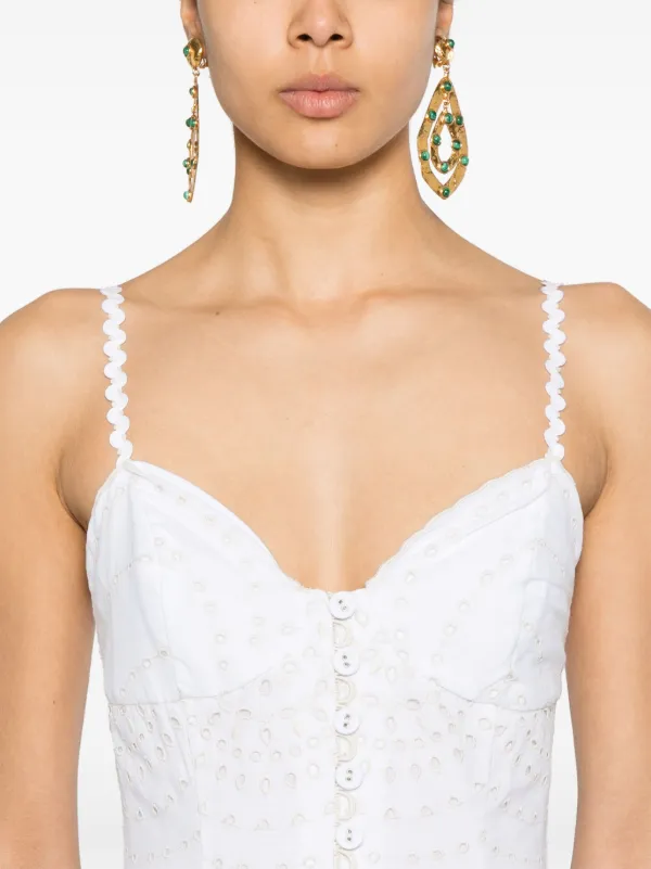 Charo Ruiz ホワイトキャミソール Charo Ruiz Ibiza Judy Top in White | FWRD