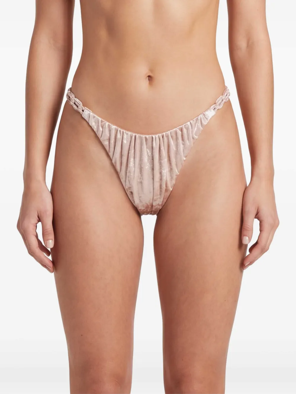 Isa Boulder Bikinislip met gevlochten bandjes Roze