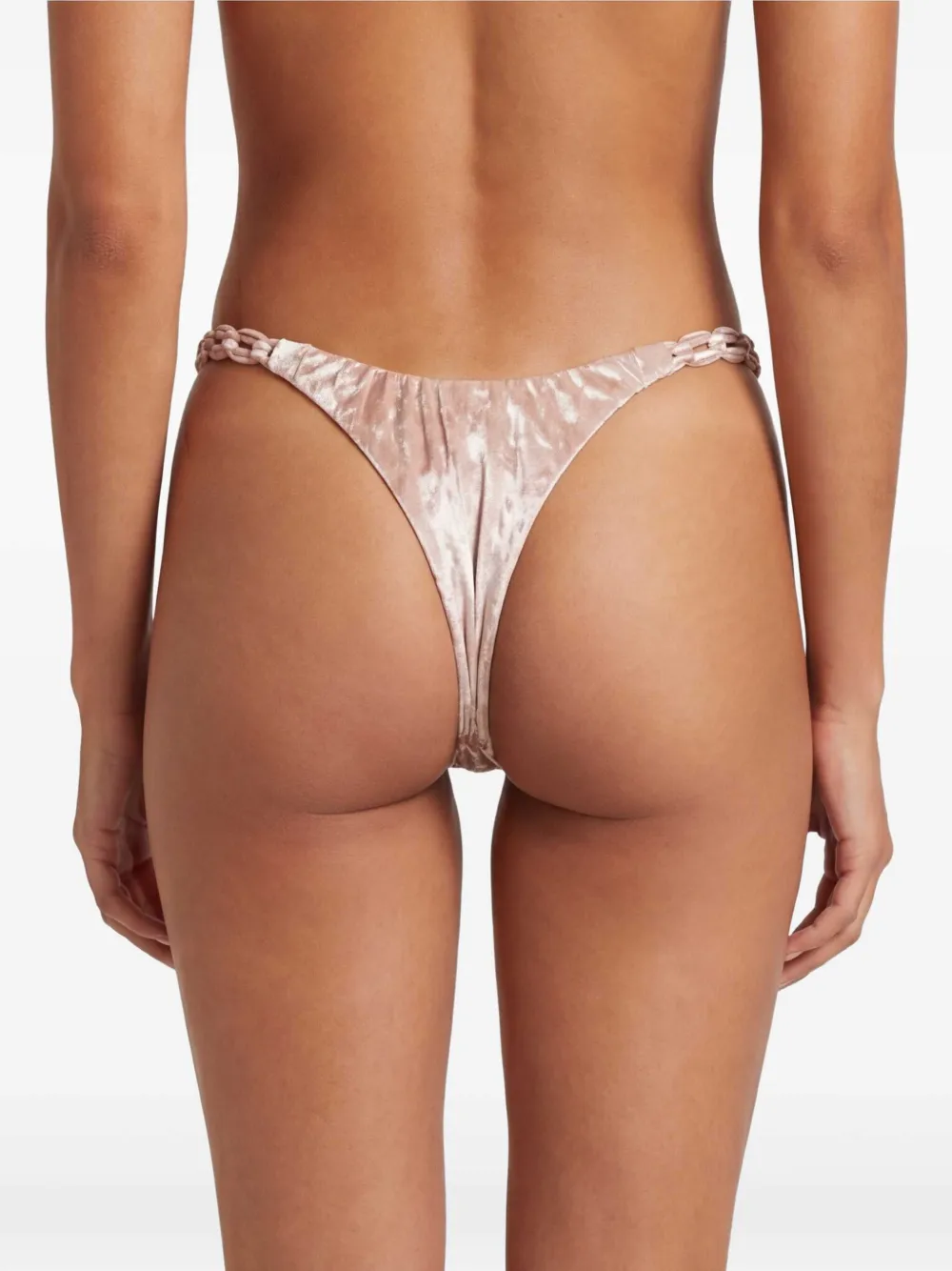 Isa Boulder Bikinislip met gevlochten bandjes Roze