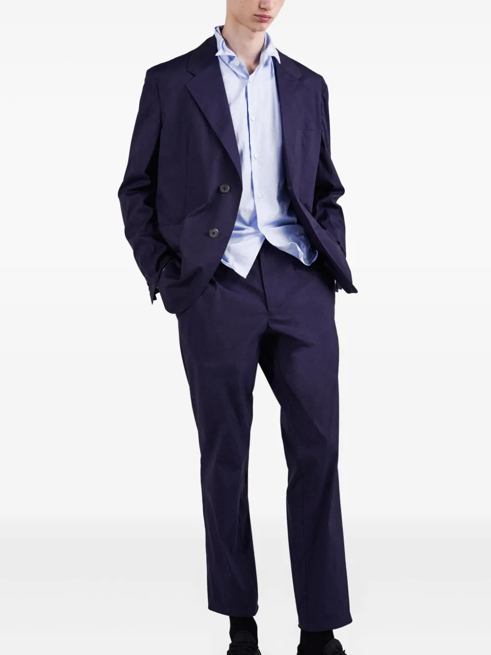 PRADA POPLIN STRETCH TROUSERS