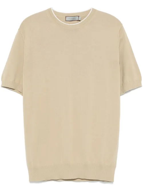 T-shirt en maille fine - Canali - Modalova