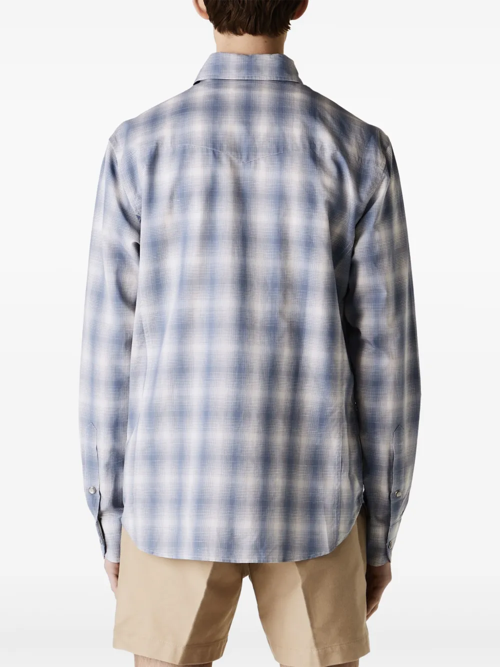 TOM FORD Geruit overhemd Blauw