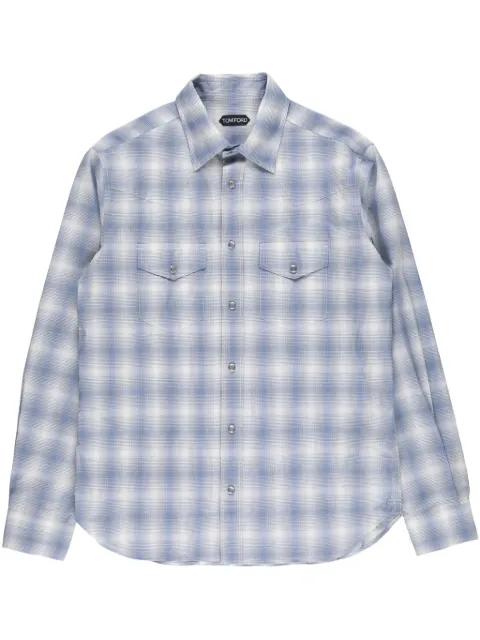 TOM FORD camisa con cuadros estampados