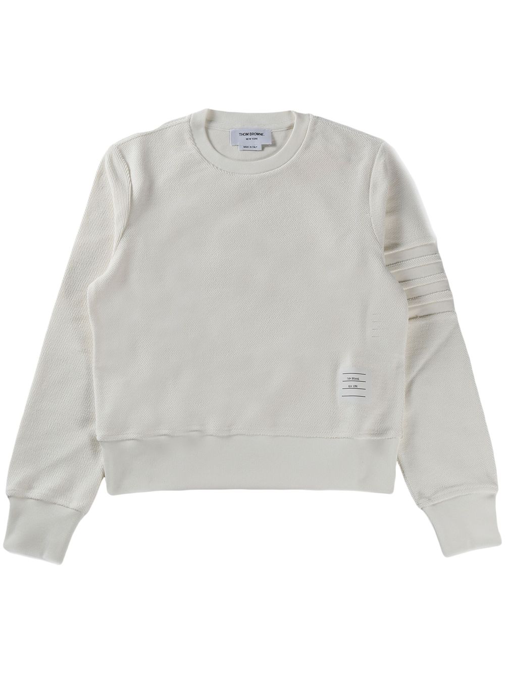 Thom Browne 4-Bar stripe sweatshirt - White