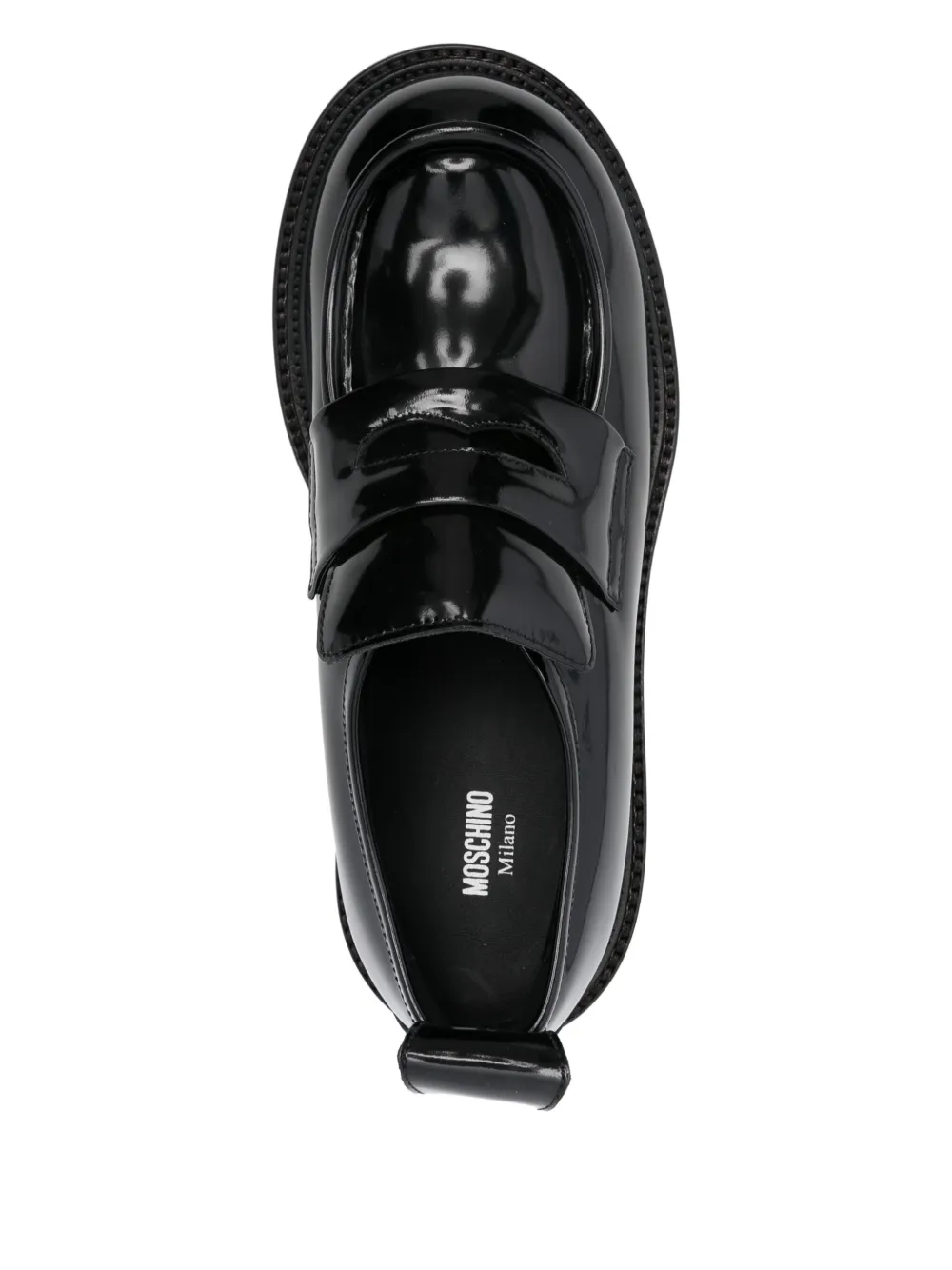 Moschino Lakleren loafers Zwart