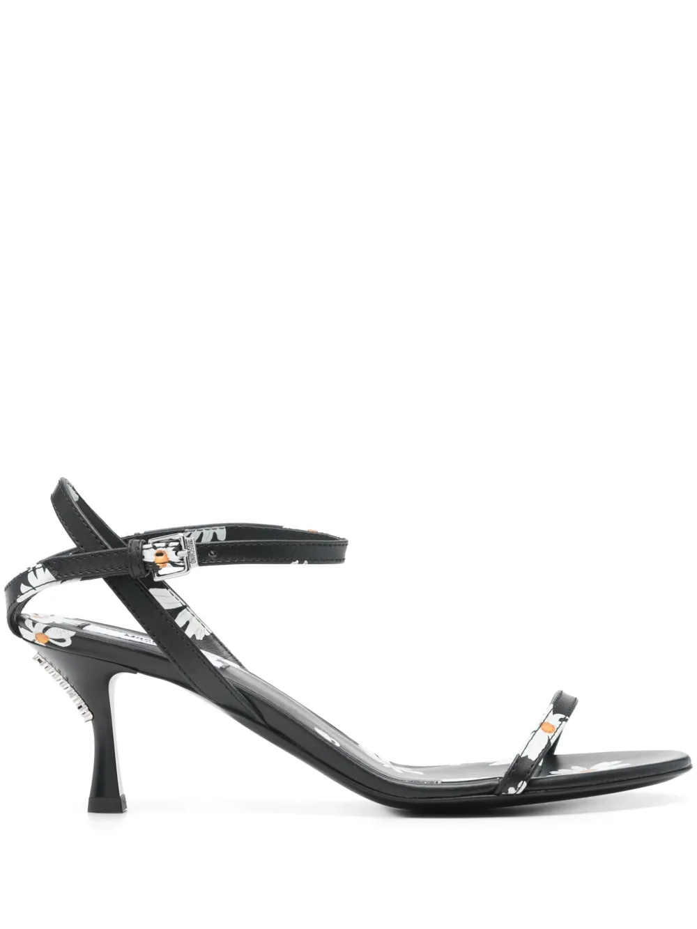 Moschino 55 mm sandalen met bloemenprint Zwart