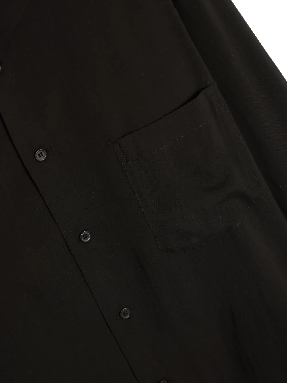 Yohji Yamamoto Popeline overhemd Zwart