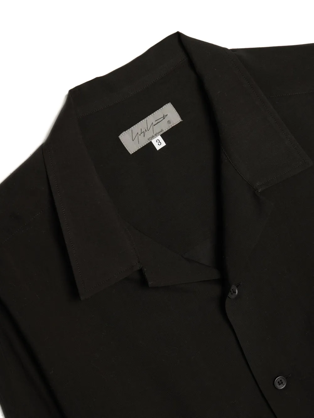 Yohji Yamamoto Popeline overhemd Zwart