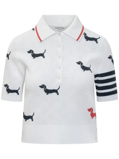 Thom Browne polo Hector - Blanc - Thom Browne - Modalova