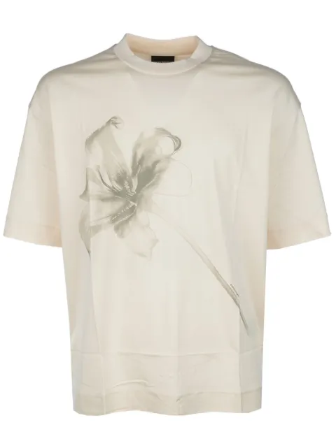 Emporio Armani lily-print T-shirt
