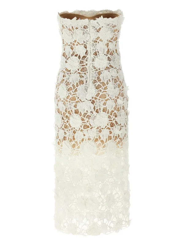 ワンピース ERMANNO SCERVINO Macrame lace dress (D462Q340UZG 14300) Ermanno Scervino Macramé Lace Dress | White | FARFETCH