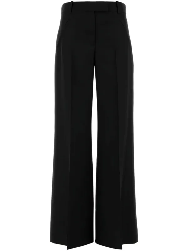 2015ss Alexander mcqueen ワイドパンツ Alexander McQueen ワイドパンツ | ブラック | FARFETCH JP