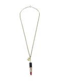 CHANEL Pre-Owned 2004 Lipstick Gold CC Pendant Necklace