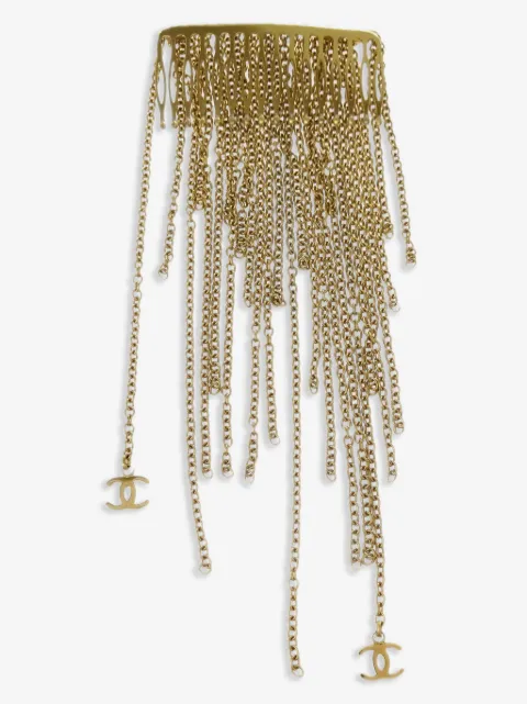 CHANEL Pre-Owned 2002 chain fringe hair comb