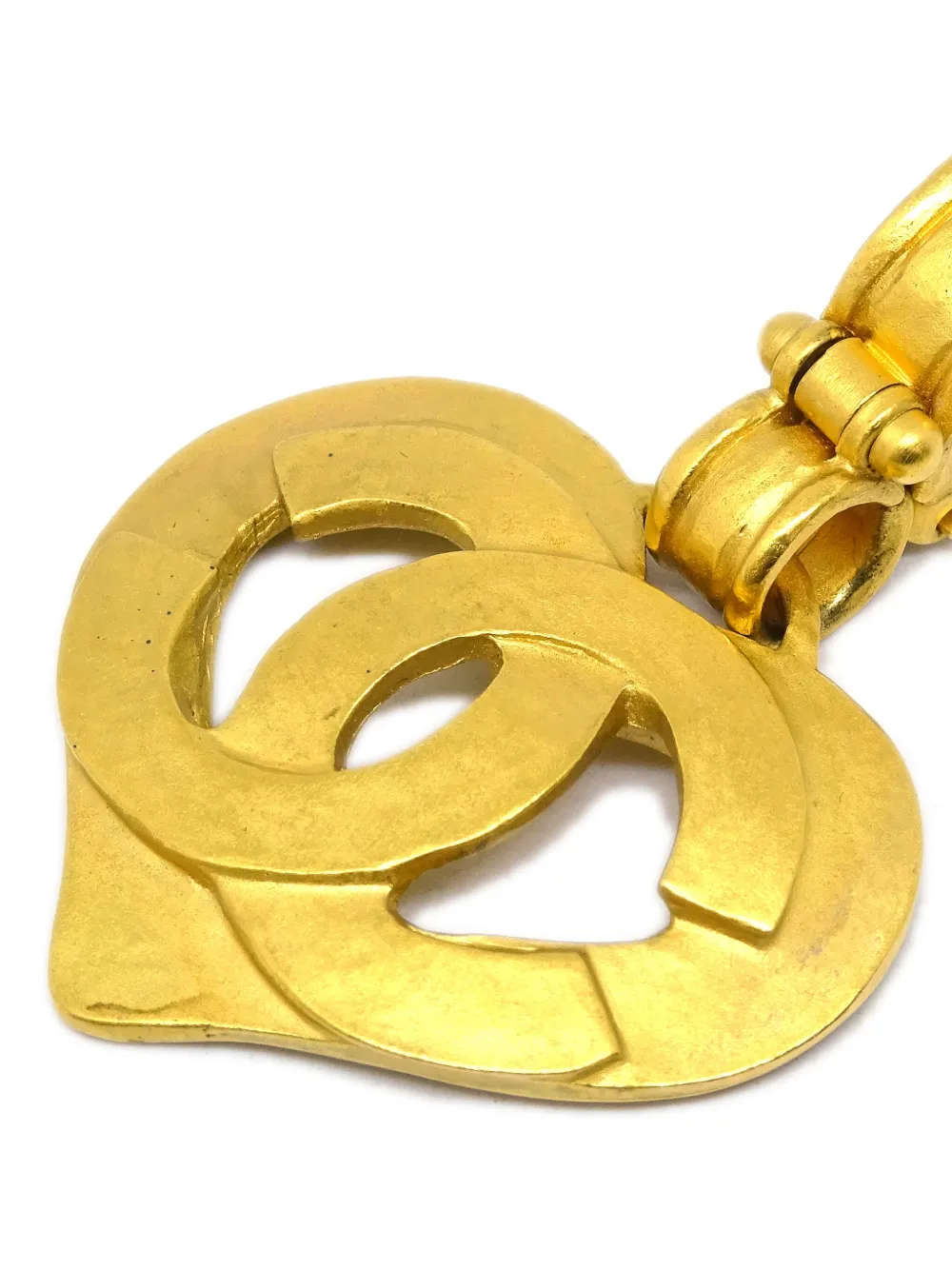 CHANEL Pre-Owned 1995 oorclips met hart - Goud