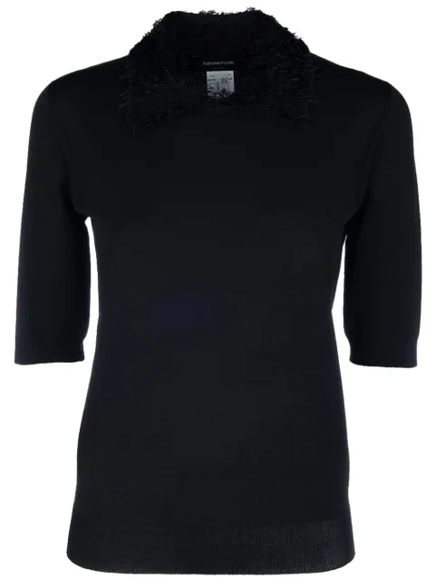 Fabiana Filippi textured-collar knitted top