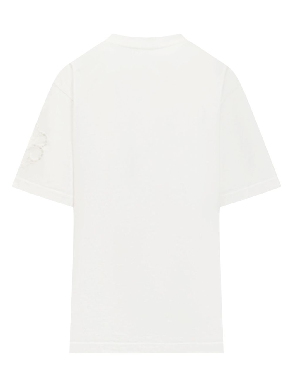 MSGM floral-appliqué T-shirt - White