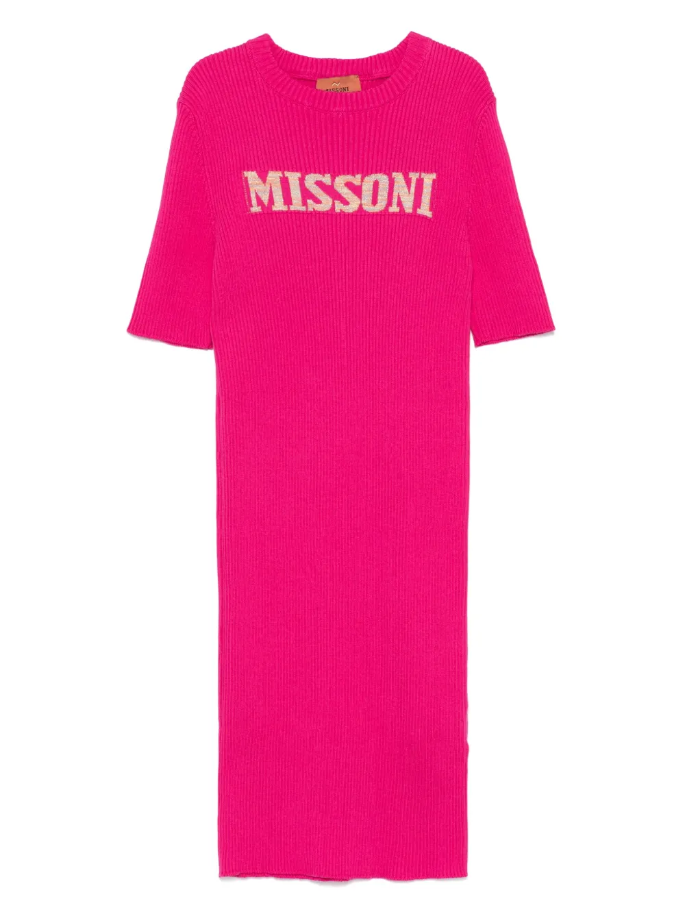 Shop Missoni Knit Dress In Pink