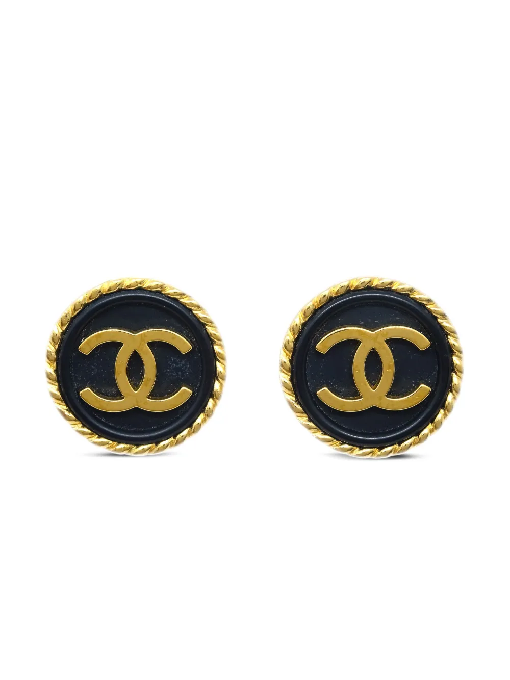 CHANEL Pre-Owned 1997 ボタン イヤリング - ゴールドトーン CHANEL Pre-Owned 1997 ボタン イヤリング - ゴールドトーン