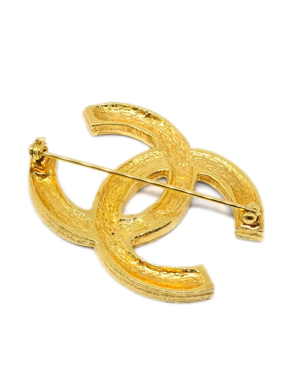 CHANEL Pre-Owned 1990-2000s CC broche verfraaid met stras - Goud