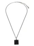 CHANEL Pre-Owned 2002 square-pendant necklace - Silver