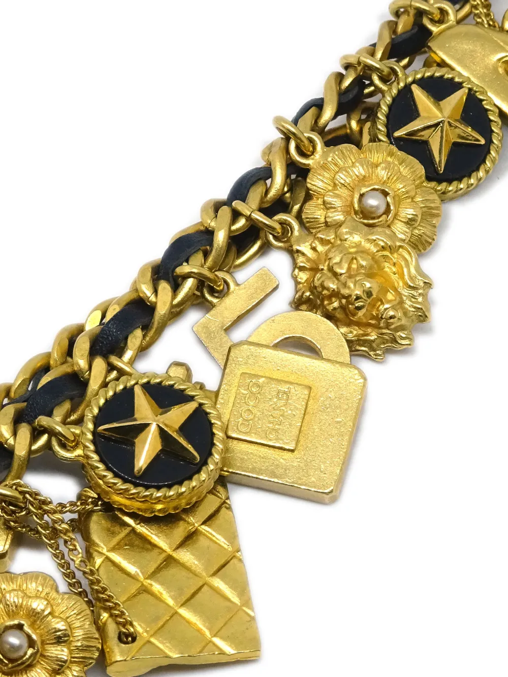 CHANEL Pre-Owned 1994 kettingriem met bedel - Goud