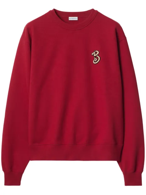 Burberry B Snake-appliqué cotton sweatshirt