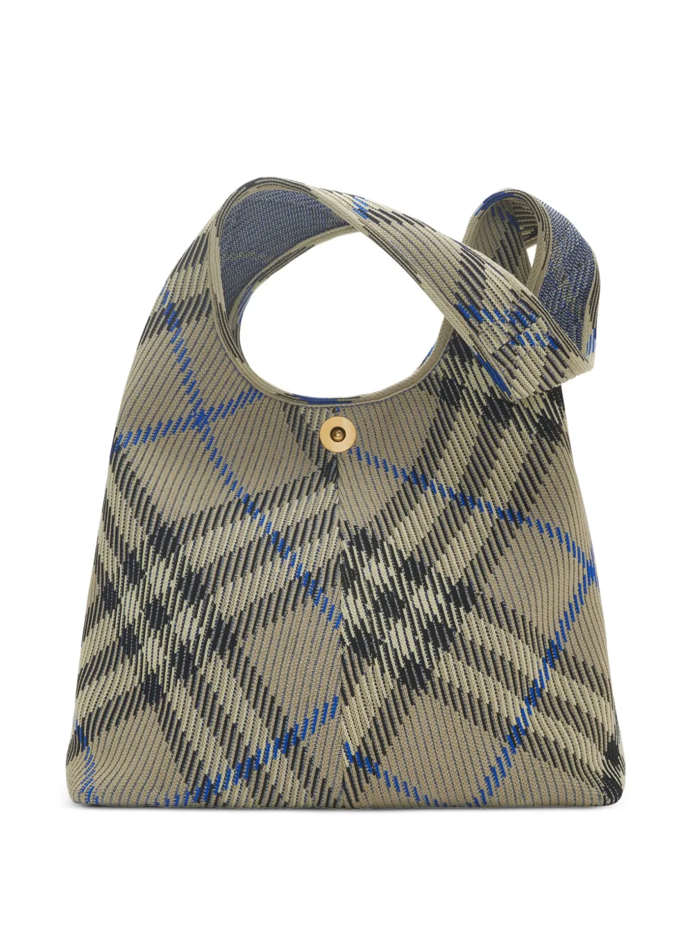 Burberry Check gebreide kleine schoudertas Grijs
