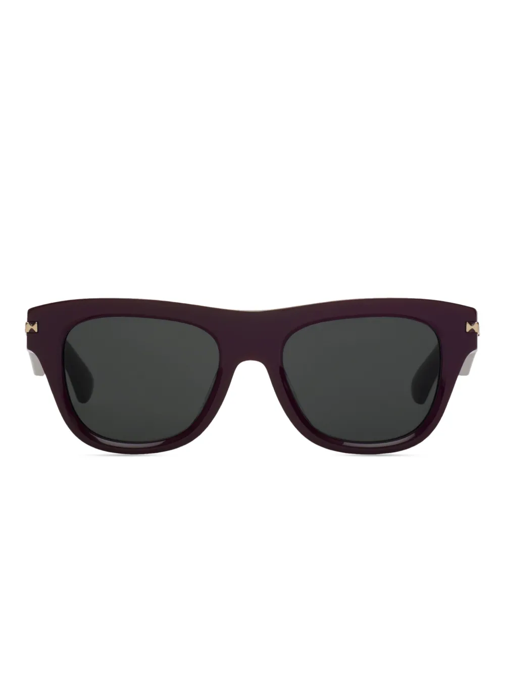 logo-engraved square-frame sunglasses