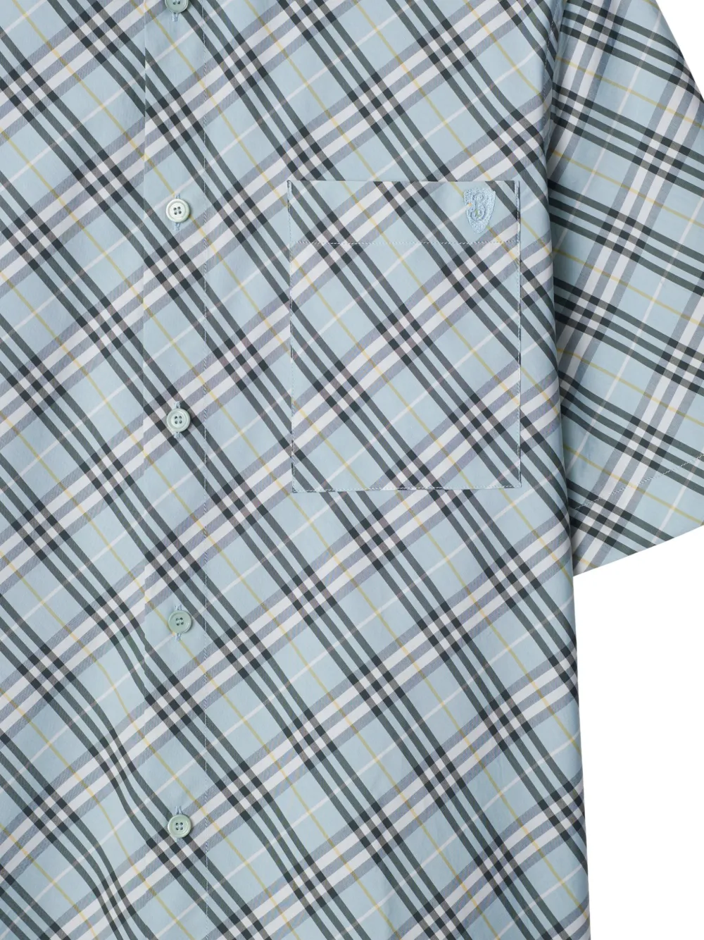 Burberry Geruit overhemd - Blauw