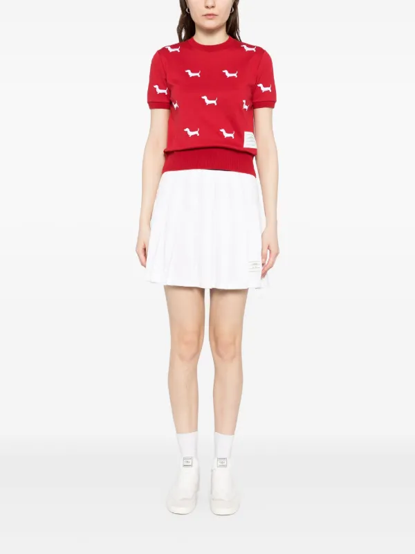 Tシャツ・カットソー THOM BROWNE RIBBED CUFF T-SHIRT Thom Browne Ribbed Cuff T-shirt - T-Shirts - BeyondStyle