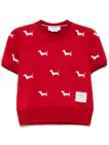 Thom Browne short-sleeve rib-cuff tee - Red