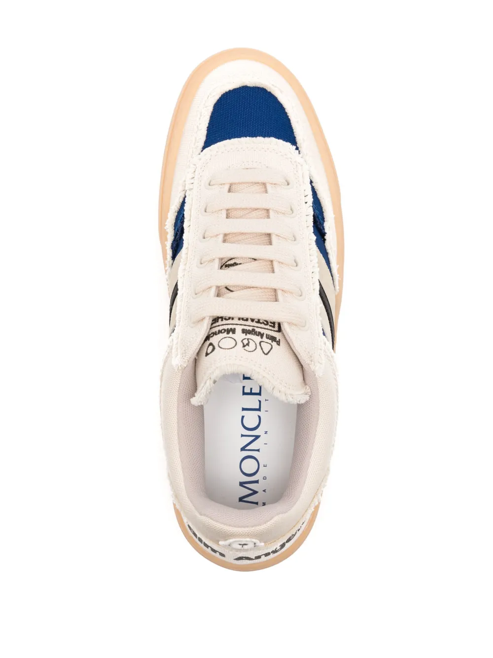 Moncler Sneakers Monaco2 En Toile Et Daim X Palm Angels In 中性色