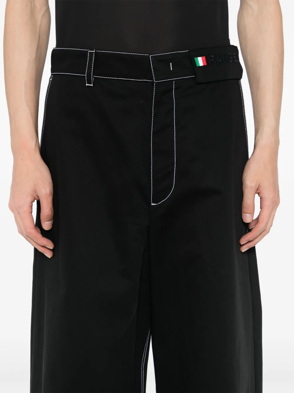Shop Moncler X Palm Angels Wide-leg Trousers In Black