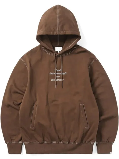 This Is Never That logo刺绣连帽衫