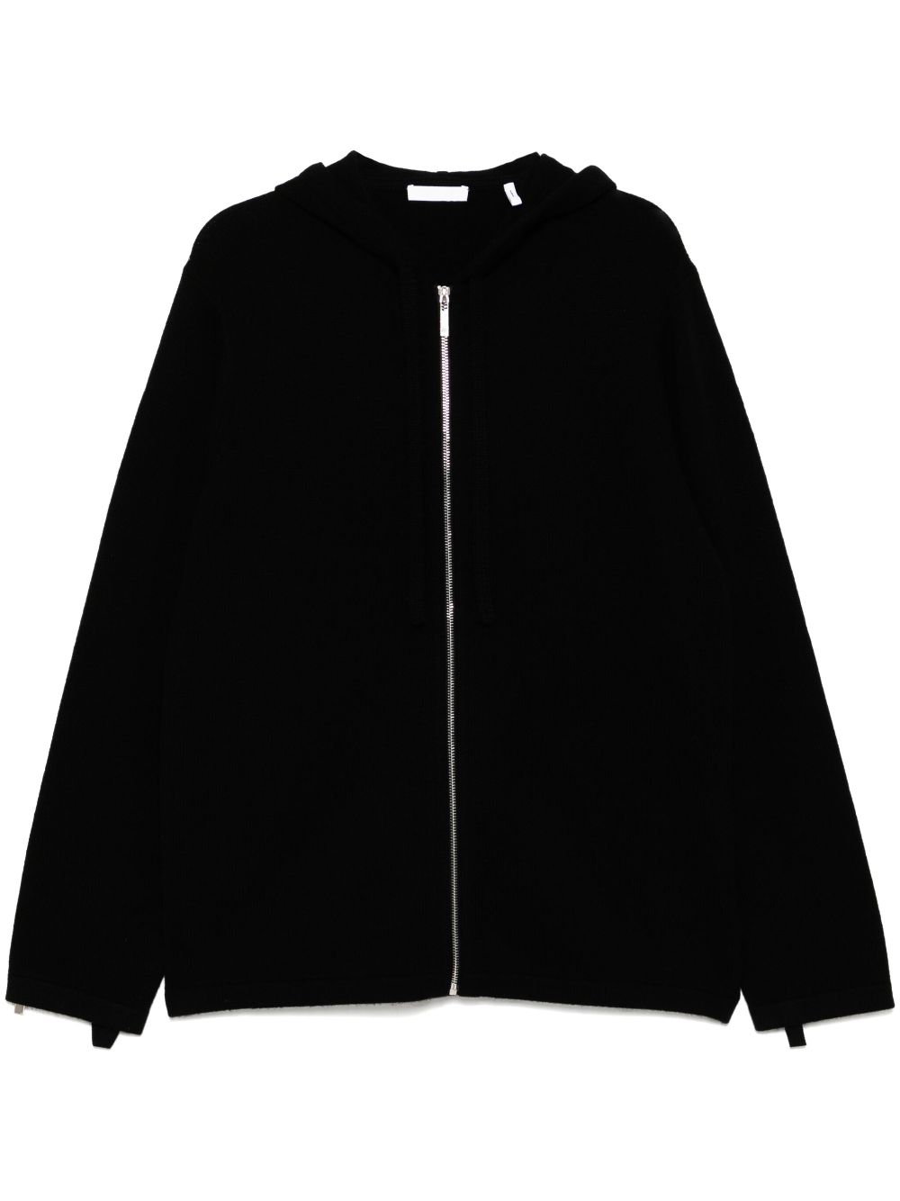 Helmut Lang Mohawk hoodie met rits Zwart